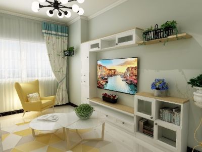 上善颐园-88㎡-田园风效果图