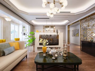 丹轩梓园-160㎡-美式风效果图