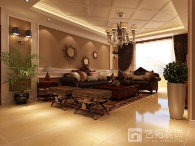 九号公寓-140㎡-新古典风效果图