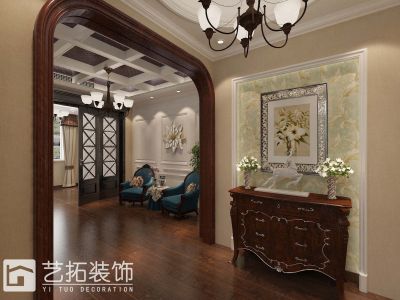 公园一号-300㎡-美式风效果图