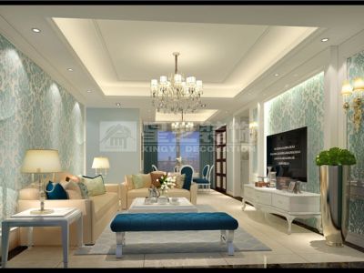 华发蔚蓝堡-200㎡-欧式风效果图