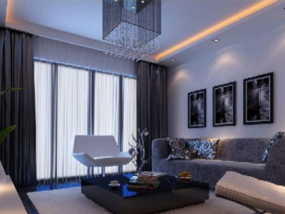 森林溪畔-140㎡-现代风效果图