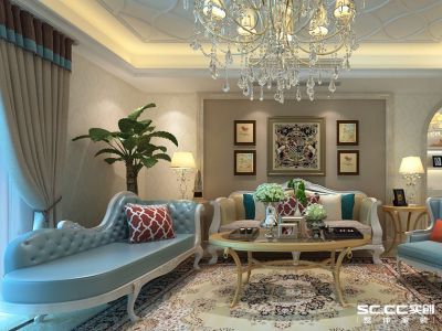 保利海上五月花-168㎡-欧式风效果图