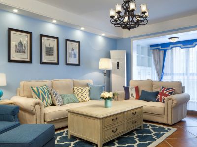 晖祥江山-100㎡-地中海风效果图