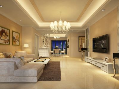 蓝海花园-118㎡-现代风效果图