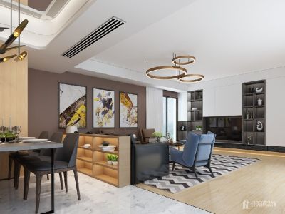 香山美墅-98㎡-现代风效果图