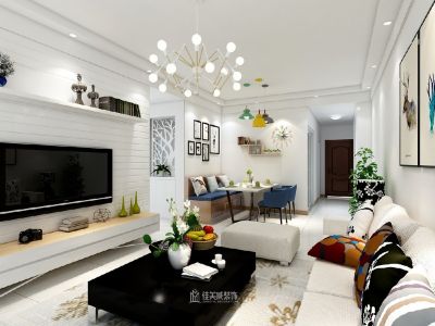 银信中心-88㎡-欧式风效果图