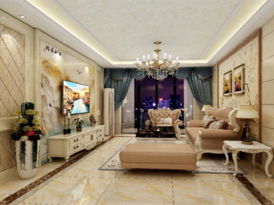 海伦国际-121㎡-现代风效果图