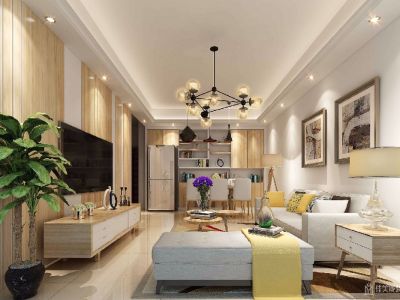 金城华庭-133㎡-现代风效果图