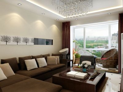 蓝天豪庭-136㎡-现代风效果图