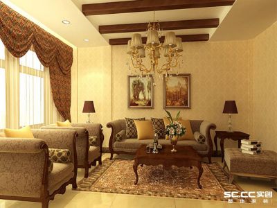 碧桂园太阳城-310㎡-欧式风效果图