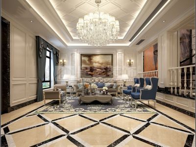 柴桑-320㎡-新古典风效果图