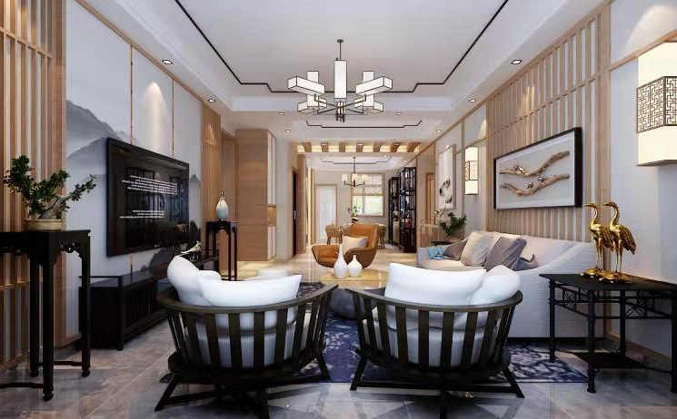 新中式客厅设计效果图