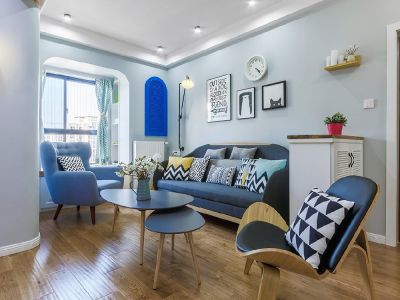 前海时代-55㎡-欧式风效果图