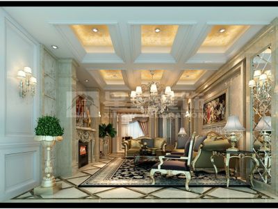 庐山国际-316㎡-欧式风效果图