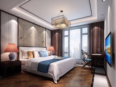 南澳公馆-120㎡-中式风效果图