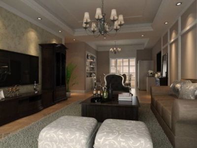 千禧苑-120㎡-美式风效果图