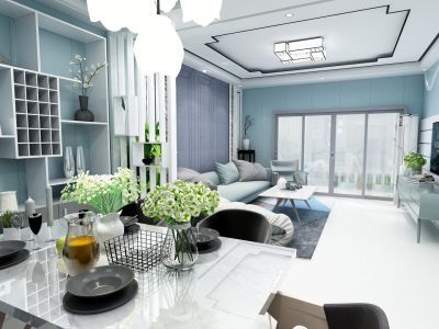 尚北名城-97㎡-现代风效果图