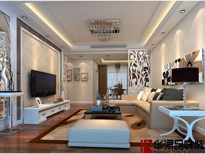 万达广场-139㎡-现代风效果图