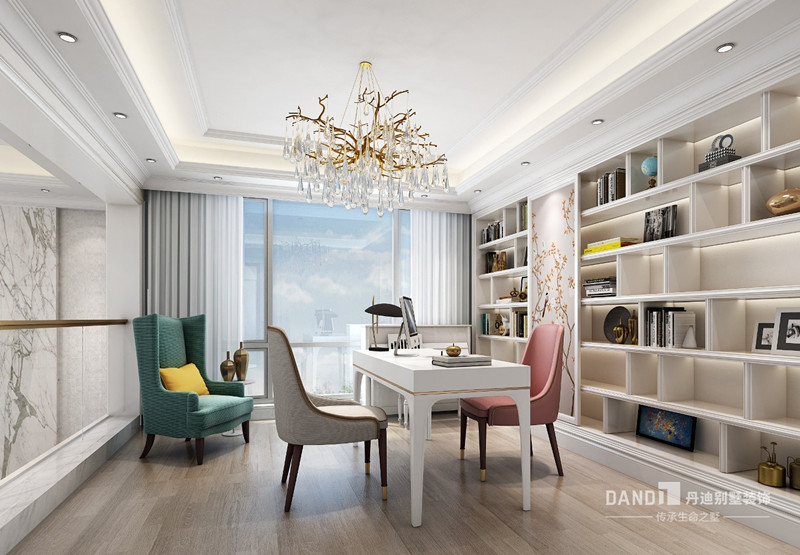 别墅书房装修效果图
