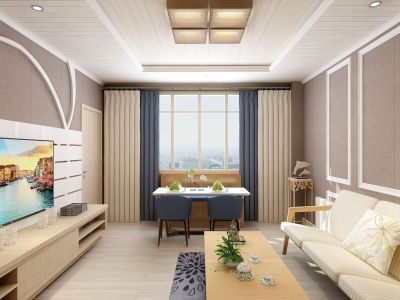 宏信花园-50㎡-现代风效果图