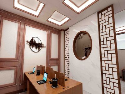 公装-230㎡-中式风效果图