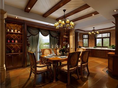 鹭湖宫-365㎡-美式风效果图