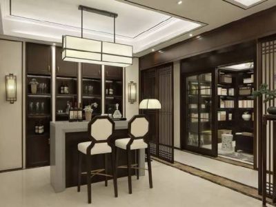 湖西景苑-140㎡-中式风效果图