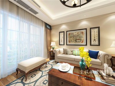 建发天府鹭州-131㎡-美式风效果图