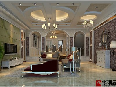 沙溪盛洋小区-330㎡-欧式风效果图