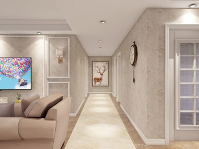 金马湖一号-130㎡-美式风效果图