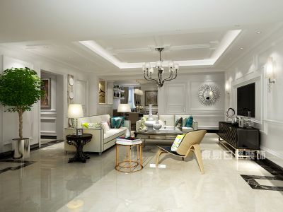 卡地亚-296㎡-混搭风效果图