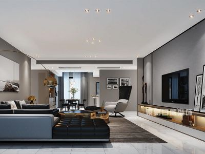 华润金悦湾-182㎡-现代风效果图