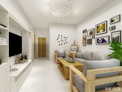 万科理想城-87㎡-现代风效果图