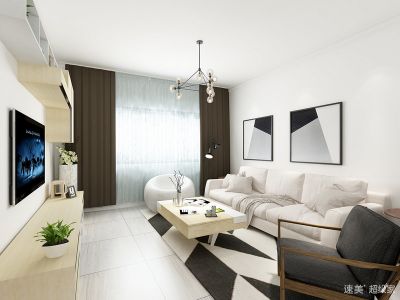 花样年花样城-89㎡-现代风效果图