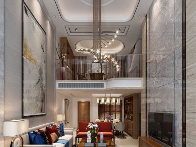 格林美域-248㎡-欧式风效果图