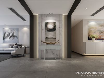 保利康桥-198㎡-现代风效果图