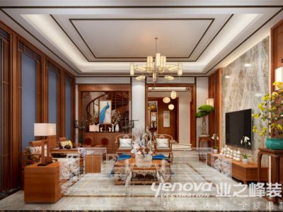 复地御香山-290㎡-中式风效果图