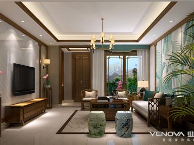 国奥村-238㎡-中式风效果图