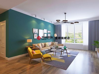 盘锦康桥A区2期140平北欧风格装修效果图-140㎡-欧式风效果图