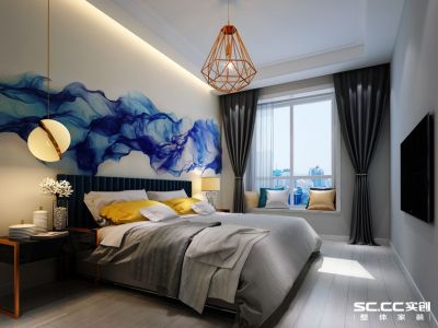 北坞嘉园-84㎡-现代风效果图