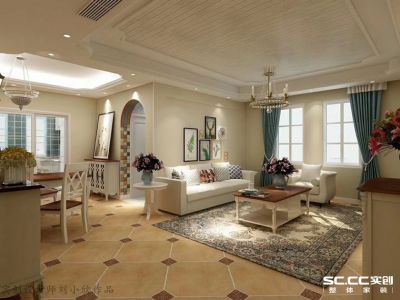 望京南湖-150㎡-田园风效果图