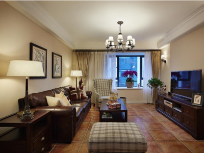 汇厦少城-100㎡-美式风效果图