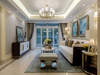 中港央湖名邸-120㎡-欧式风效果图