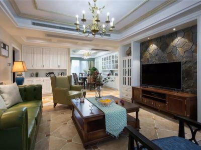 锦江·城市花园-142㎡-美式风效果图