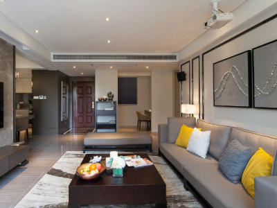 金域蓝湾-112㎡-现代风效果图