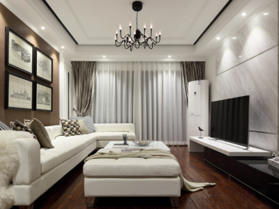 金色港湾-89㎡-现代风效果图