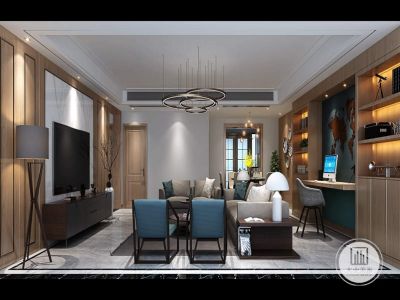 蓝谷地-158㎡-现代风效果图