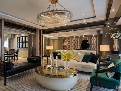 龙湖九里晴川-245㎡-美式风效果图