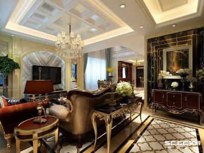 由山由谷-400㎡-新古典风效果图